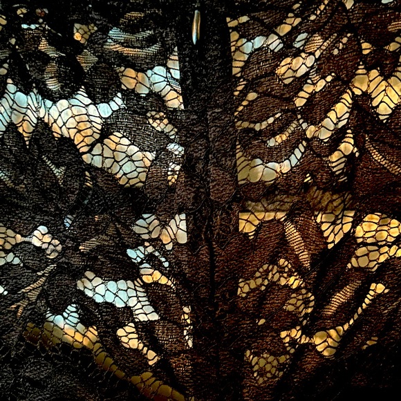 BLASHE BLACK MINI DRESS Lace and cotton - Picture 6 of 8